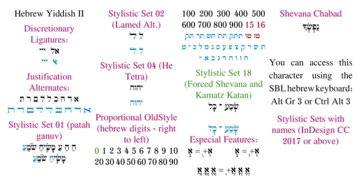 Hebrew Yiddish III Font Download