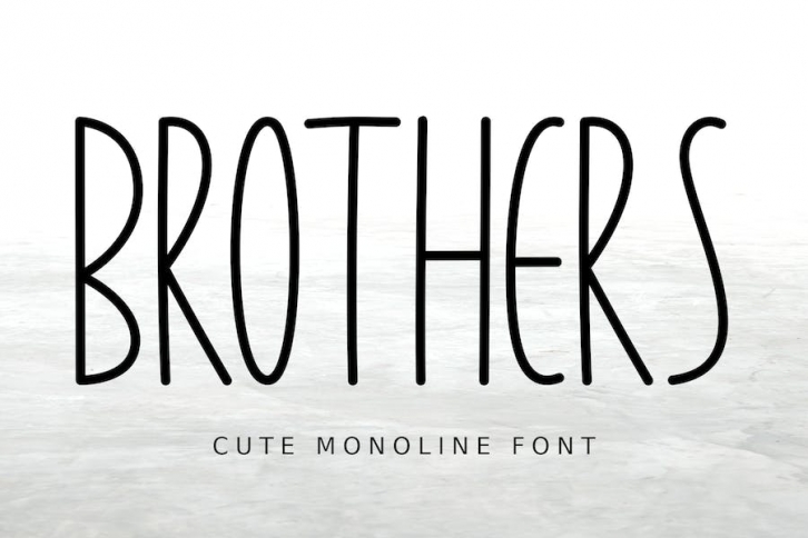 Brothers Monoline Display Retro Vintage Font Font Download