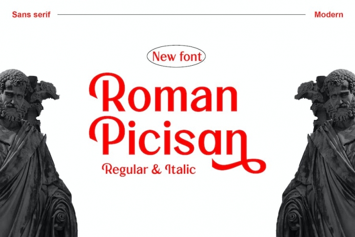 Roman Picisan - Modern Sans Serif Font Font Download