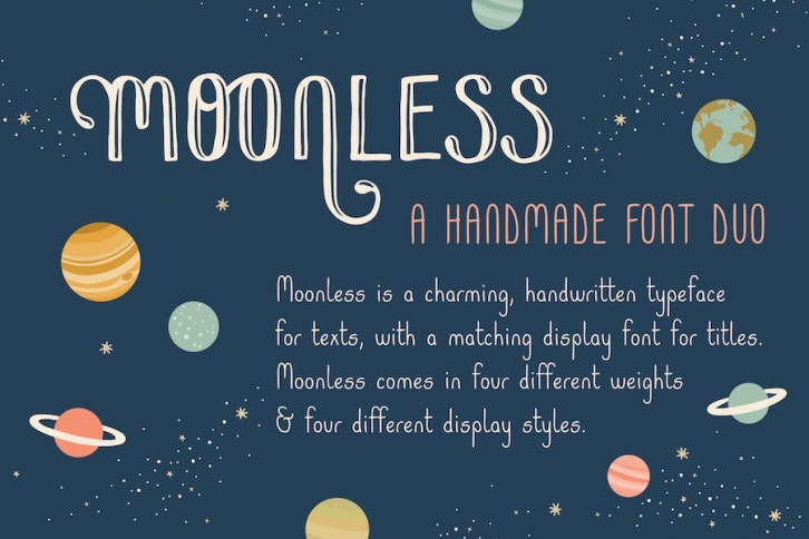 Moonless Handmade Font Duo Font Download