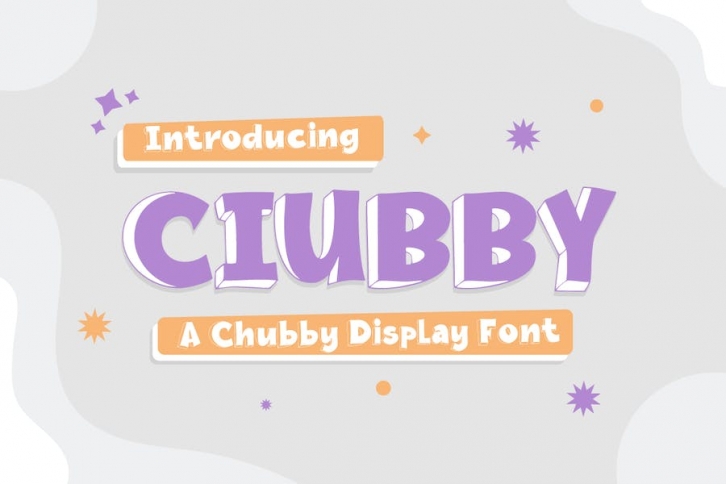 Chubby Display Font Font Download