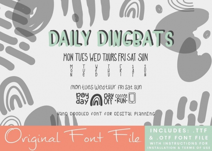 Weekday Dingbats Font Download