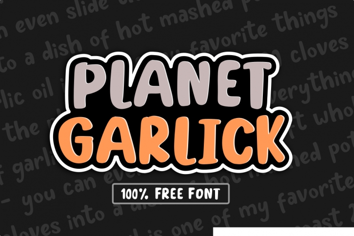 Planet Garlick Font Download
