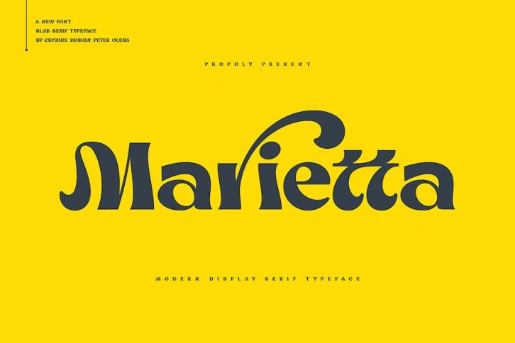Marietta - Groovy Serif Font Font Download