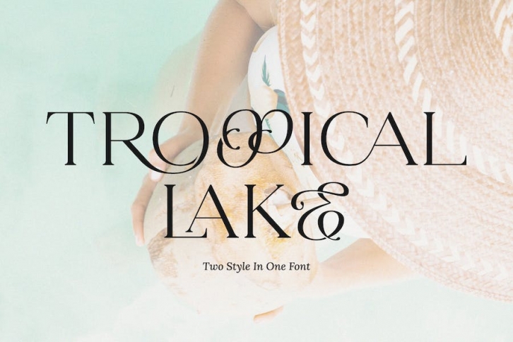 Tropical Lake - Two Style In One Font Font Download
