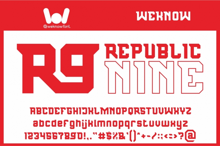 REPUBLIC NINE Font Download