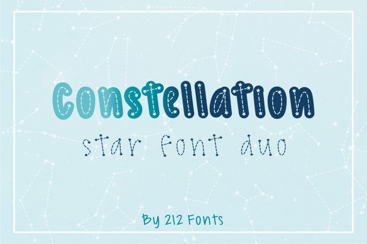 212 Constellation Display Layer Duo and Dingbat OTF Font Download