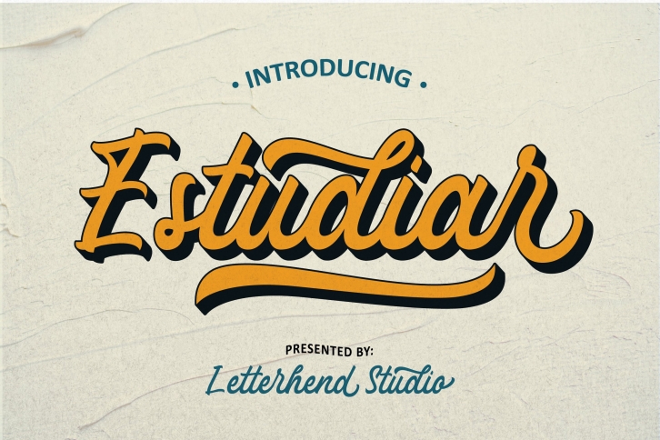 Estudiar- Brush Script Font Download