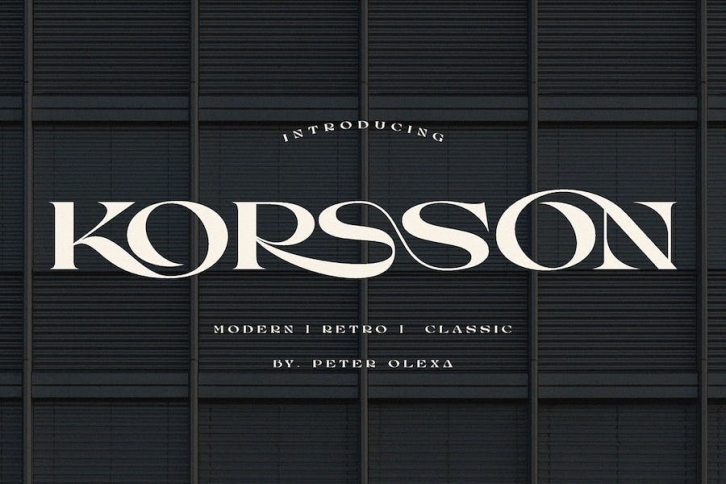 Korsson - Modern Serif Font Font Download
