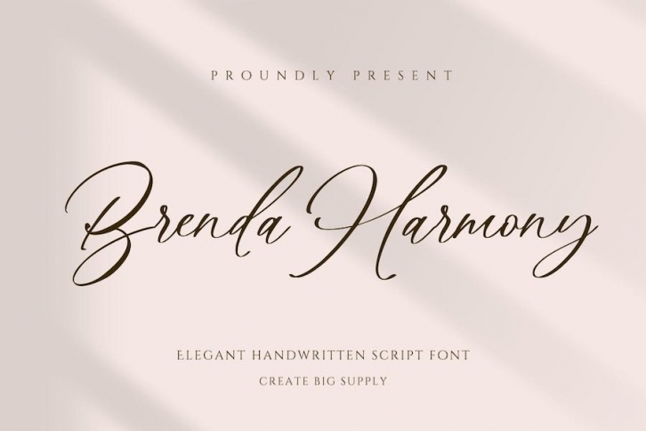 Brenda Harmony Script Handwriting Signature Font Font Download
