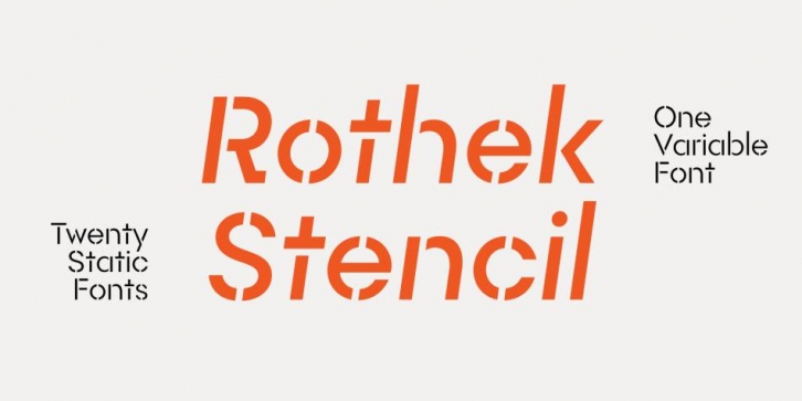 Rothek Stencil Font Download
