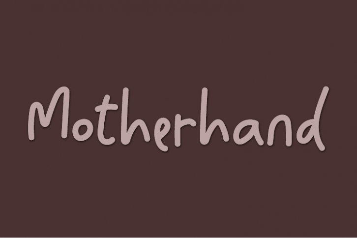Motherhand Font Download