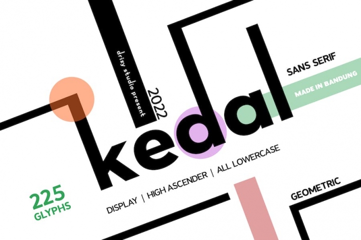 Kedal - Geometric Font Font Download