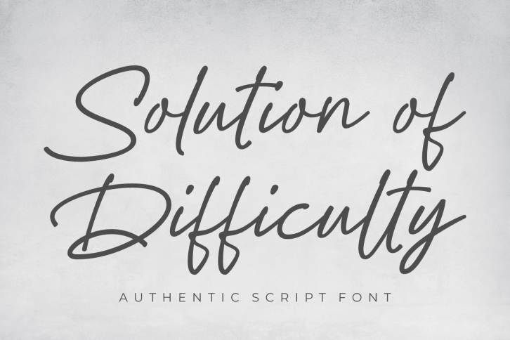 Solution of Difficulty Font Download