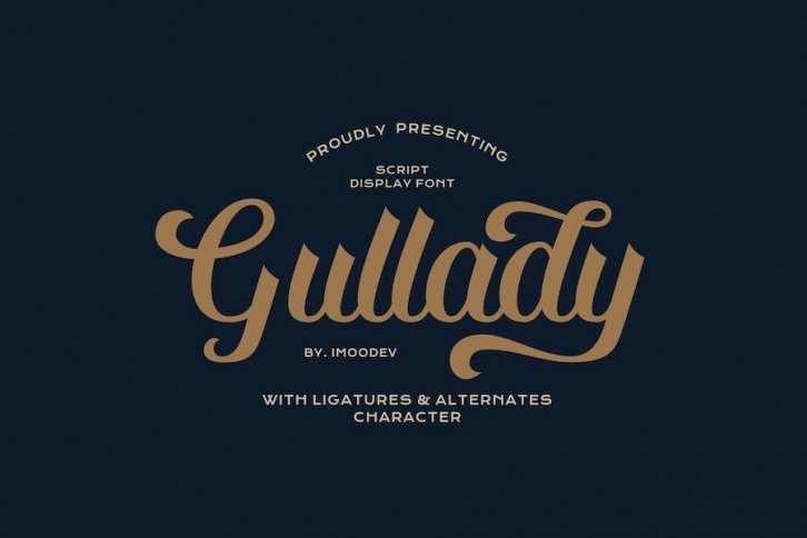 Gullady - Handwritten Cursive Font Download