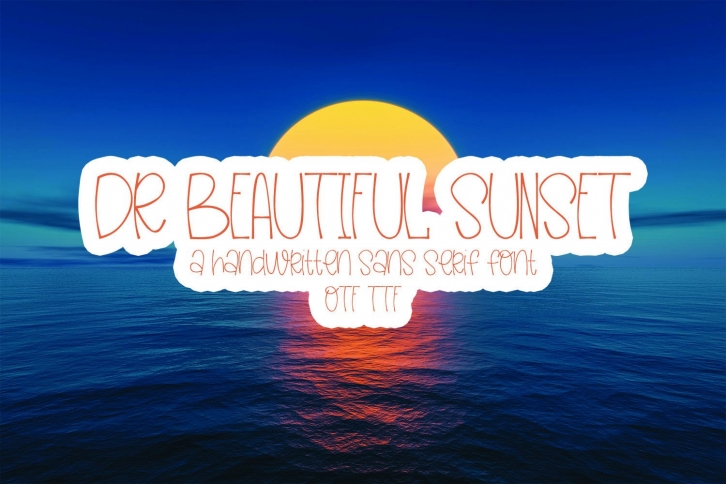 Dr Beautiful Sunset Font Download