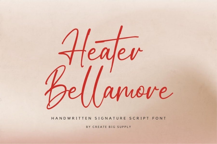 Heater Bellamore Script Signature Handwriting Font Font Download