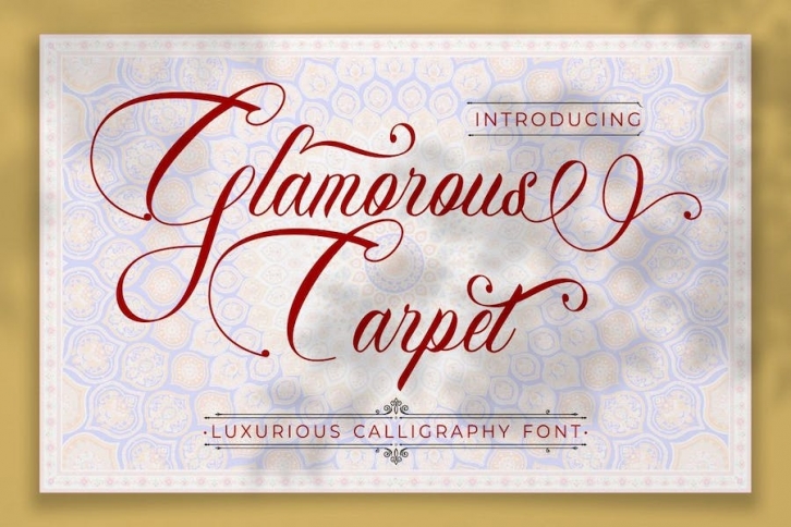 Glamorous Carpet - Luxurious Calligraphy Font Font Download