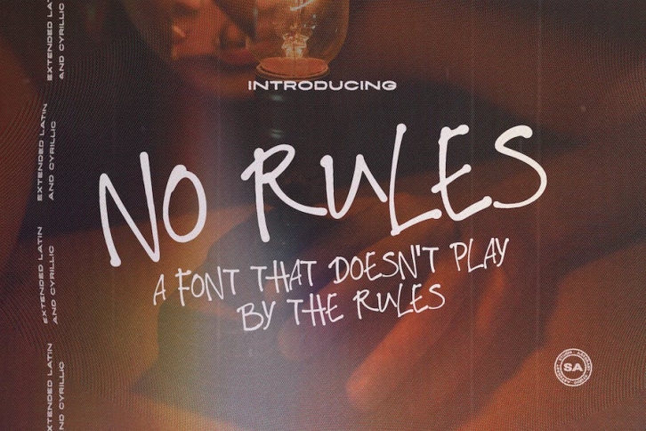 NO RULES || Cursive Handwritten Font Font Download