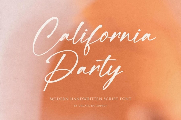 California Party Handwritten Signature Script Font Font Download