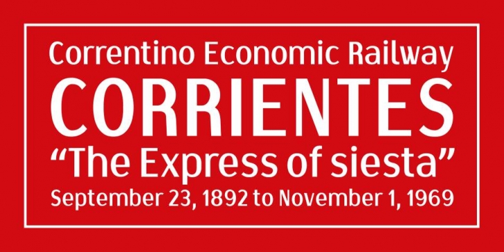 Correntino Railway Font Download
