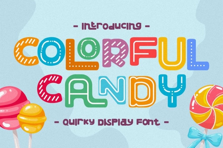 Colorful Candy - Quirky Display Font Font Download
