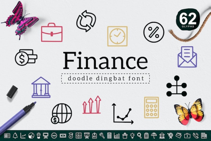 Finance Dingbat Font Download