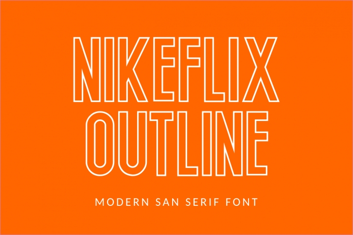 Nikeflix Outline Font Download