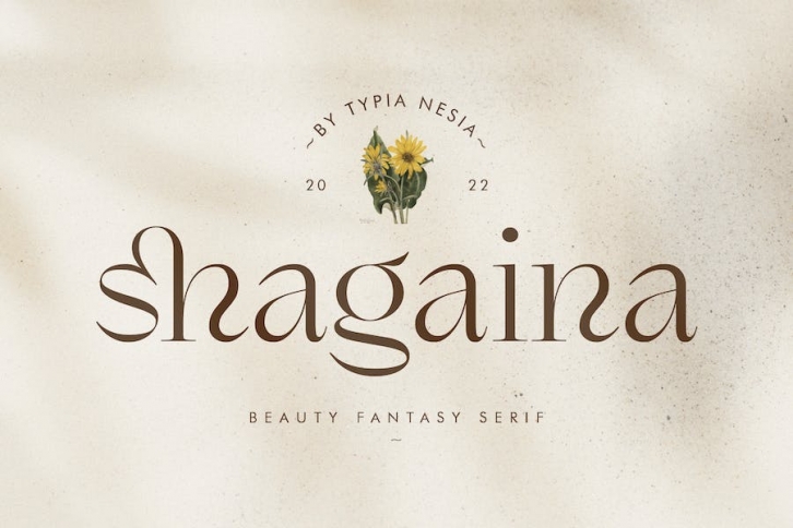 Shagaina - Elegant Aesthetic Serif - Lovely Font Font Download