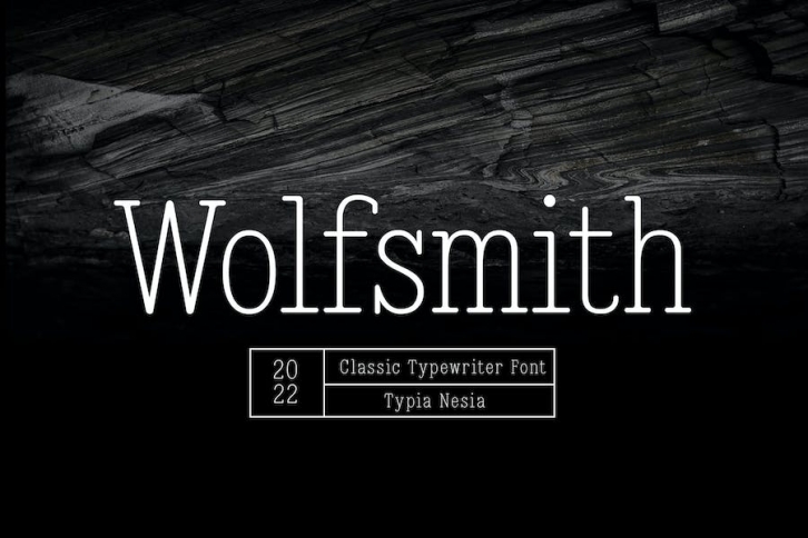 Wolfsmith - Classic Vintage Typewriter Serif Font Font Download
