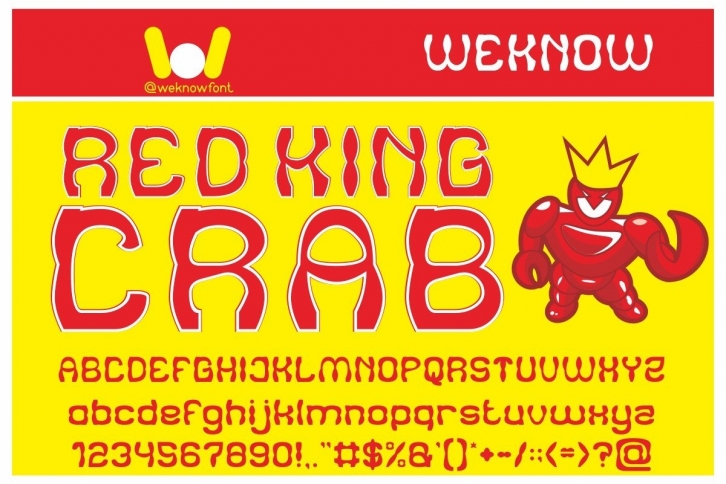Red King Crab Font Download
