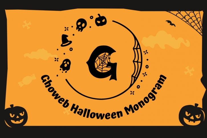 Ghoweb Halloween Monogram Font Download