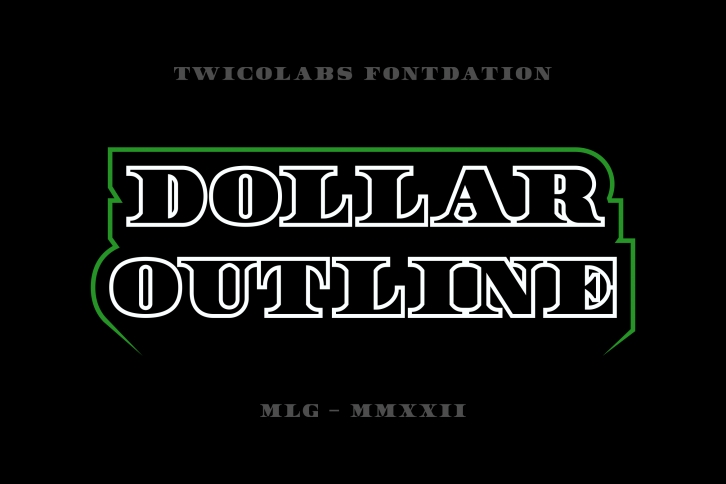 Dollar Outline Font Download