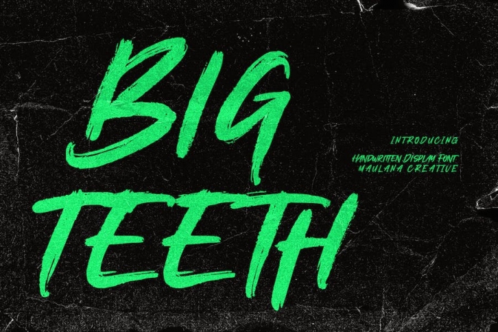 Bigteeth Handwritten Brush Font Font Download