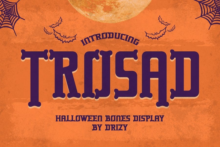 Trosad – Halloween Bones Display Font Download