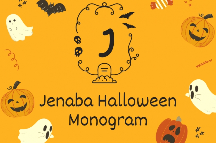 Jenaba Halloween Monogram Font Download