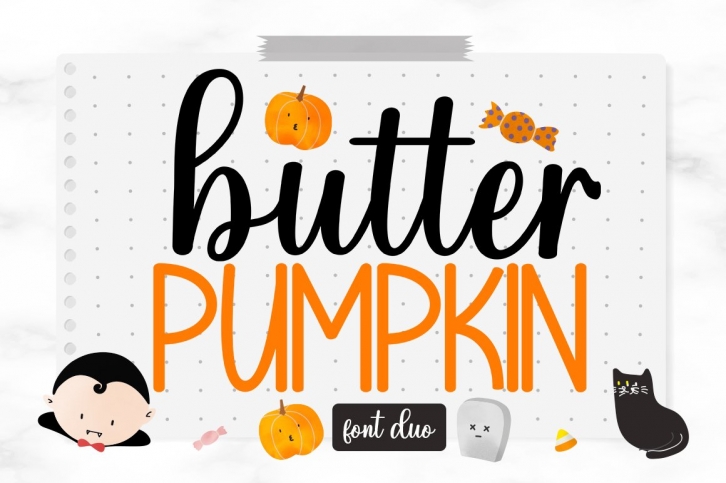 Butter Pumpkin Duo Font Download