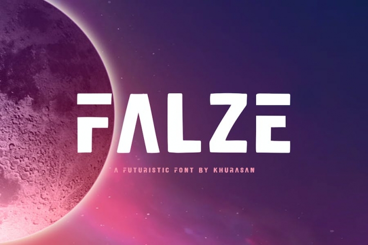 Falze - Futuristic Logo Font Font Download