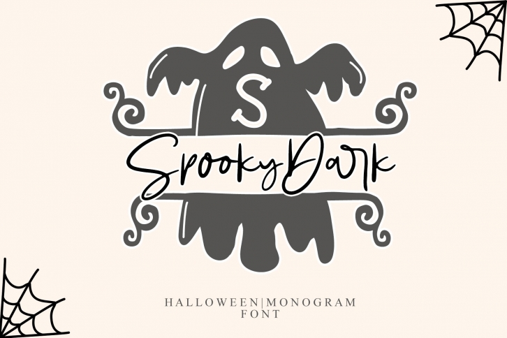 Spooky Dark Monogram Font Download