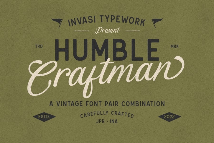 Humble Craftman - Vintage Font Duo Font Download