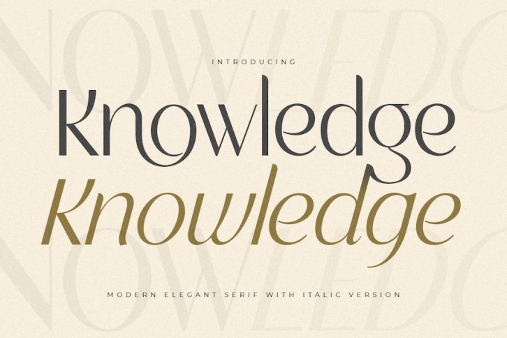 Knowledge - Modern Elegant Serif Font Download