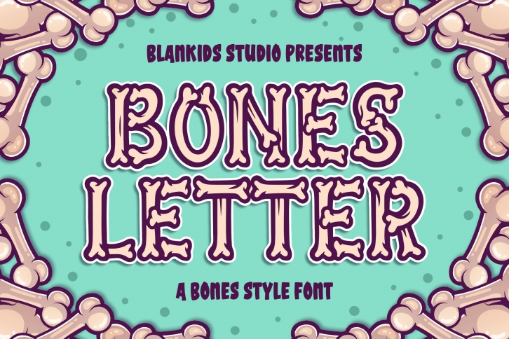Bones Letter a Bones Style Font Download