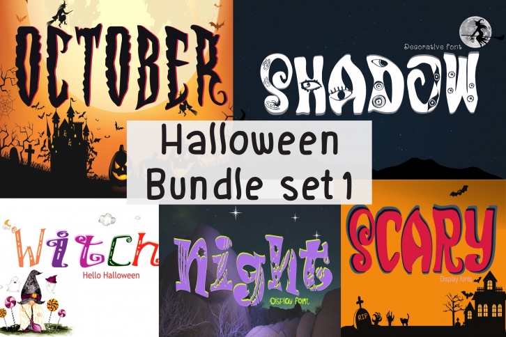Halloween bundle set1 Font Download