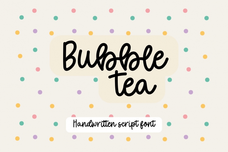 Bubble Tea, Bold Script Font Download