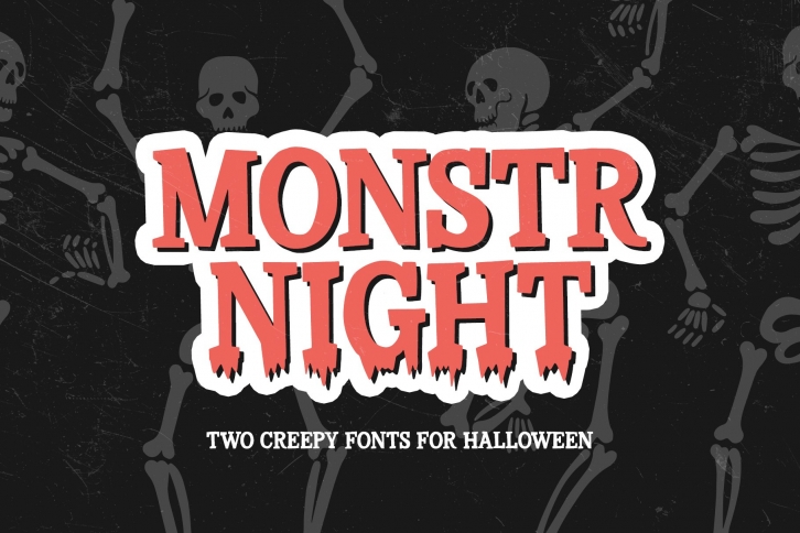 Monster Night spooky halloween Font Download