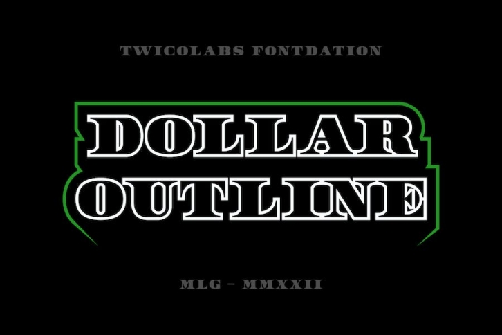 Dollar Outline Font Download