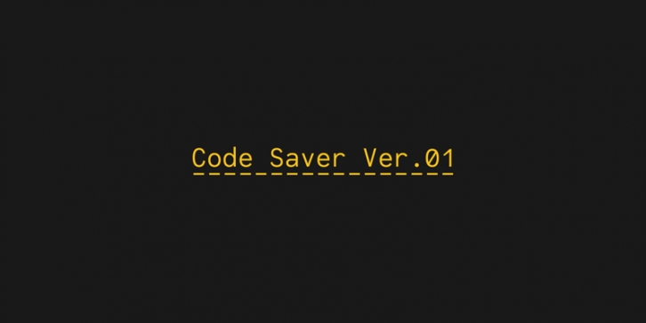 Code Saver Font Download