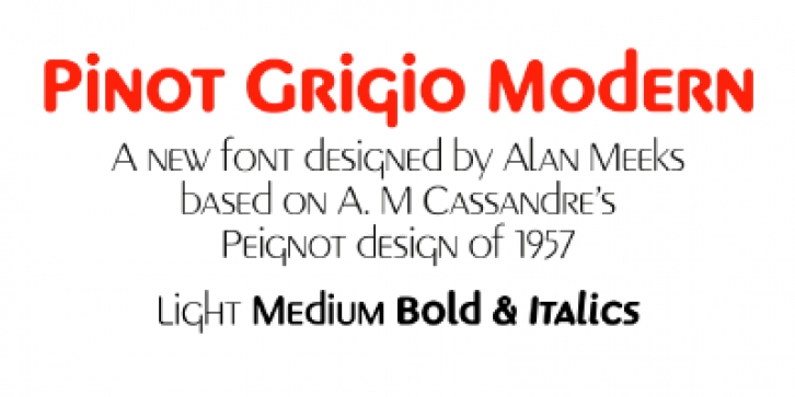 Pinot Grigio Modern Font Download