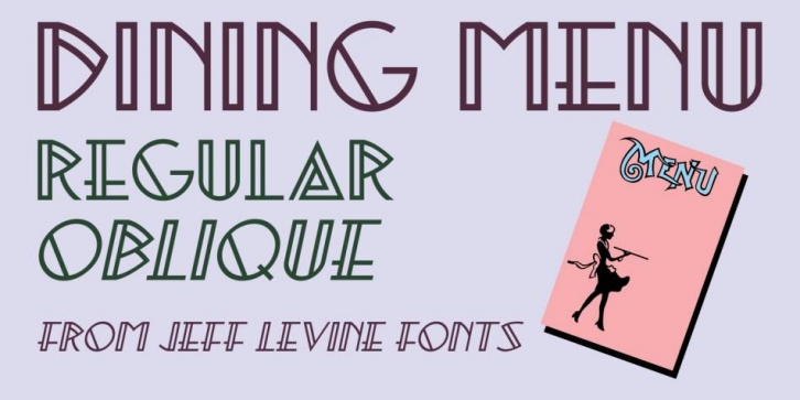 Dining Menu JNL Font Download