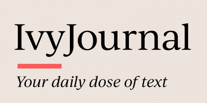Ivy Journal Font Download